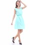 9315020 Dok.Viskon Patterned Sleeveless Dress with Pockets Mint - 4