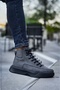 High-Sole Smoked Men's Sports Boots - Hidden Lace-up BA0321 - 5