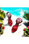 Daily Stylish and Comfortable Sole Straw Linen Sandals 8 Cm.Heel - 4