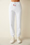 White High Waist Jogger - 2