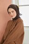 وشاح قطن سادة من ميراي - بني أسود
