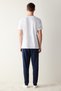 Men's Blue Block Multicolor Pajama Set - 6