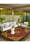 Paris Collection Red Beige Themed Traditional Motif Patterned Vintage Decorative Carpet 68 - 3