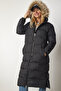 Hooded Long Inflatable Coat Black Lvp0005 - 3