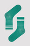 Retro 1980 White-Green 2-Piece Socks - 3