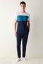 Men's Blue Block Multicolor Pajama Set - 2