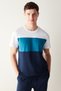 Men's Blue Block Multicolor Pajama Set - 3