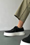 Women's Sneakers BLACK LINEN - 3
