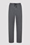 Basic Long Sleeve Trousers Gray Pajama Set - 3