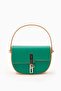 Grass Green - Camel Lock Closure Handbag - 3