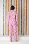 Women's Front Buttoned Long Sleeve Fleece Plush Winter Warm Pajamas Set - 2