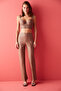 Concept Leather Look Slit Trousers