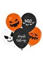 10 Pcs Halloween Pumpkin Boo Printed Balloon Halloween Party Balloon Orange Black