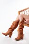 Ls-1884 Tan Suede Daily Women's Boots - 3