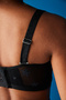 حمالة صدر بنمط نجمة من Underwire باللون الأسود - 4