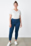 Denim Look Crop Jegging Leggings - 2