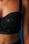 حمالة صدر بنمط نجمة من Underwire باللون الأسود - 3