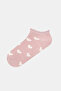 Heart Frill 5-Pack Brown Pink Bootie Socks - 6