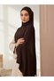Practical Premium Jersey Shawl |   Color: Coffee Bean |   Size: Adult |   Chin Stitched |   Instant Hijab