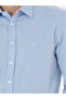 Light Blue Slim Fit Long Sleeve Classic Shirt 50273445-Vr003 - 7