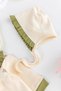 Frill Collar Front Buttoned Floral Baby Girl 5 Piece Hospital Outlet Baby Set - 5