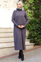 Women's Mercerized Collar Stone Detailed Frilly Knitwear Dress - 5