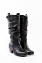 Women's Western Cowboy Leather Embroidered Bellows Boots - 3