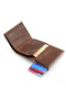 Genuine Leather Men's Wallet Crazy Leather with Automatic Mechanism (Crazy Leather - Brown) - 2