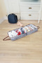 Felt Shoe Organizer with Leather Handles, Travel Bag Compatible, 35x22x40cm, Gray Color - 4