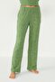 Camisole Boat Neck Low Shoulder Long Sleeve Pocket Loose Trousers Set 405048   Khaki - 5