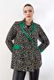 Leopard Patterned Jacket Green