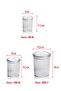 Set of 12 Baroque Round 3 Size Jars & Storage Container & Food Container (4*2000 Ml, 4*1000 Ml, 4*500 ml) - 4
