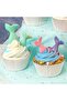 Sea girl tail print set of 2 (6-4 cm) - 3