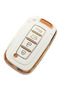 Kia Sportage Rio Soul Optima Sorento Compatible Smart Remote Case Auto Keychain 4 Keys White Gold - 4