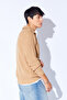 Oversize Half Zippered Knitted Pattern Soft Textured Men's Sweater |   Mink Manw 519913 -1 - 6