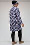 1727 Plus Size Uzunkol Hijab Swimsuit Set - Rose Floral - 6