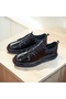 Genuine Leather Air Sole Black Patent Leather Men's Classic Shoes - 5