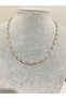 Serenay Dorika Silver Cylinder Bamboo Necklace (Dorika Silver Gold Necklace) - 2