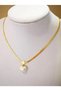 Venetian Pearl Heart Necklace Italian Chain Steel Gold |   Mother's Day Gift |   Woman - 4