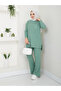 Wonderful Rib Detailed Knitwear, Comfortable and Stylish Trousers, Double Set - 5