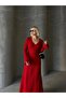 Deep V-Neck Ribbed Spanish Sleeve Knitwear Maxi Dress - 4