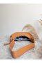 Women's Patent Leather Belt Detail Baguette Handle Bag - 5