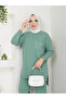Wonderful Rib Detailed Knitwear, Comfortable and Stylish Trousers, Double Set - 6