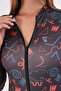 Zipped Long-Sleeved Swim Trunks Jumpsuit Swimsuit - 4