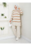 Wonderful Striped Knitwear, Comfortable and Stylish Trousers, Two-Piece Suit - 2