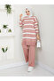 Wonderful Striped Knitwear, Comfortable and Stylish Trousers, Two-Piece Suit - 6