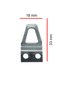 Oblique Table Frame Hanger 10 Pieces and Screws 18x33 Mm - 4