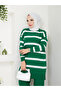 Wonderful Striped Knitwear, Comfortable and Stylish Trousers, Two-Piece Suit - 4