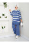 Wonderful Striped Knitwear, Comfortable and Stylish Trousers, Two-Piece Suit - 6