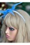 Luxury Design Crystal Pearl Stone Brooched Feathered Maternity Mother Crown Slippers Hospital Delivery Set Crown Blue - 5